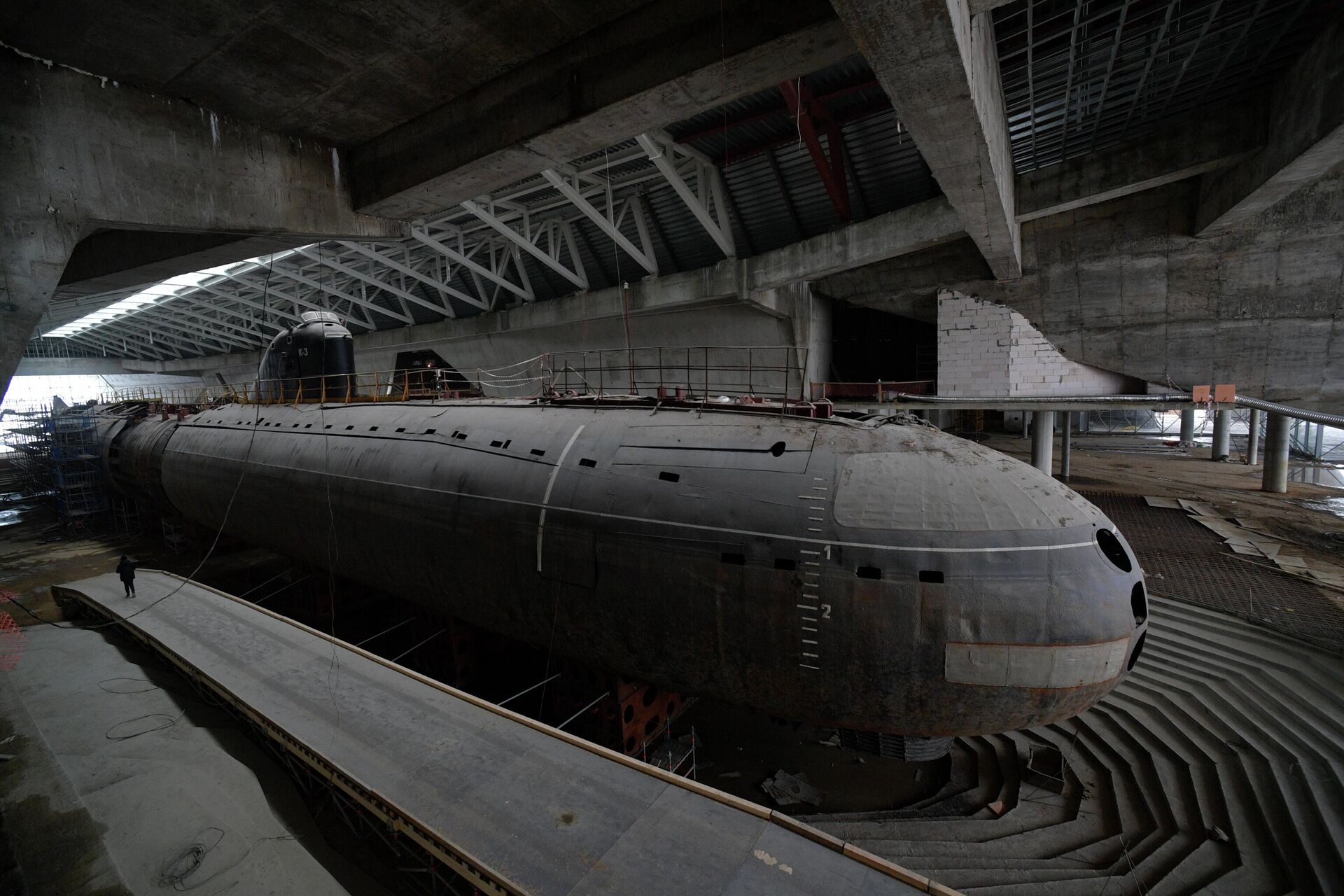  苏联第一艘核潜艇K-3“列宁共青团”号在喀琅施塔得“堡垒岛”博物历史公园 - 俄罗斯卫星通讯社, 1920, 27.02.2023