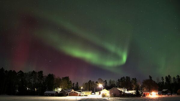 芬兰夜空的北极光。 - 俄罗斯卫星通讯社