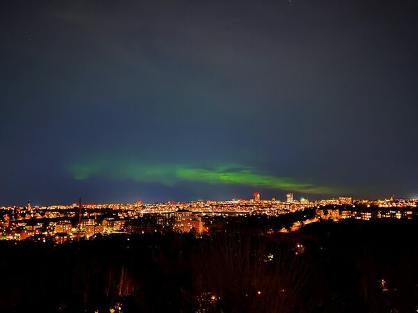 瑞典夜空的北極光。 - 俄羅斯衛星通訊社