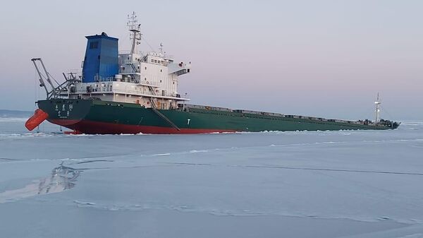 中国货船“ Yong Xing 56号”在鞑靼海峡沉没照片披露 - 俄罗斯卫星通讯社