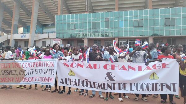 中非首都数百人抗议西方干涉中非内政 - 俄罗斯卫星通讯社