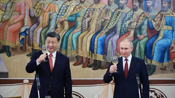 俄中会谈以为中国国家主席举行国宴结束