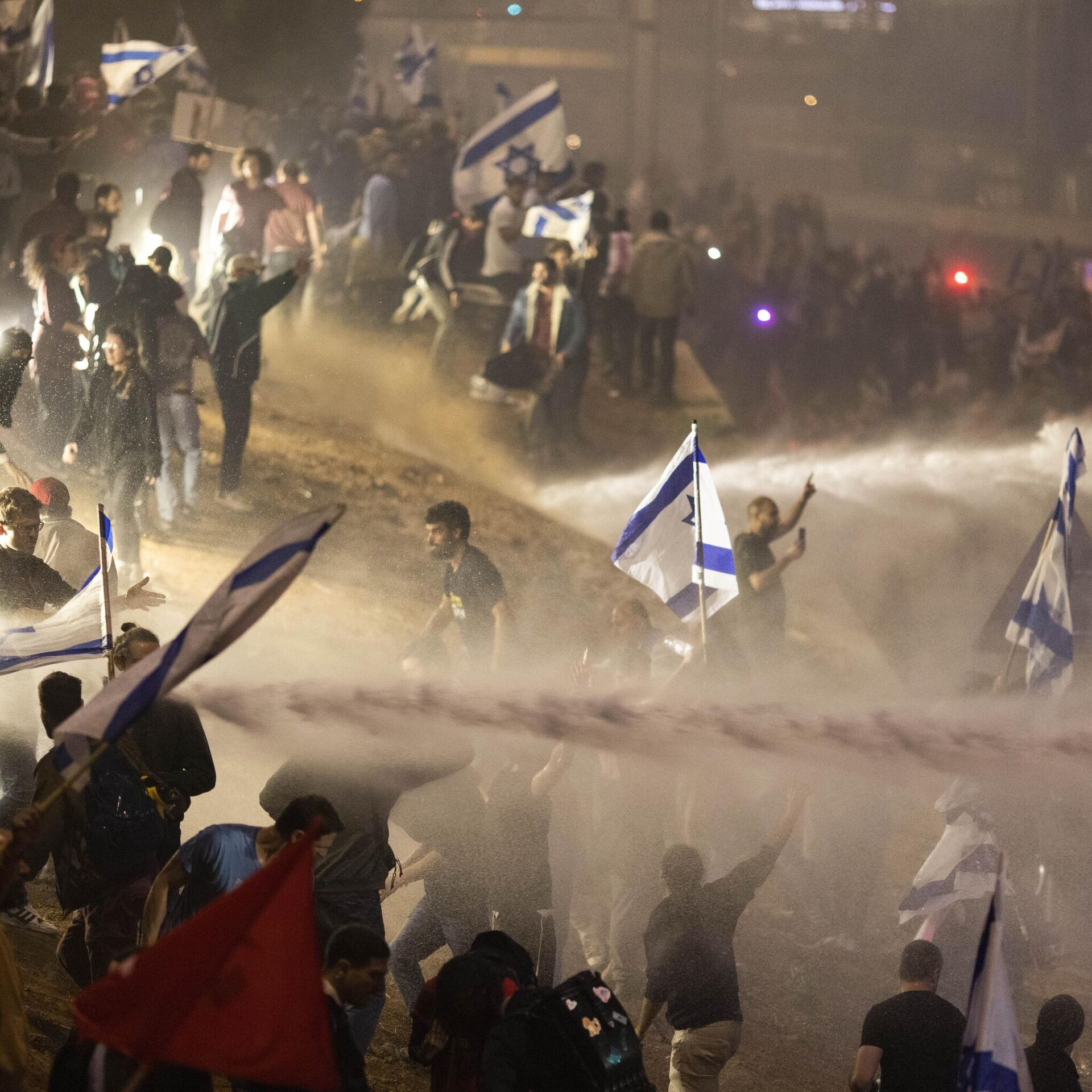 以色列数千名示威者再次走上特拉维夫街头抗议司法改革 - 2023年3月24日, 俄罗斯卫星通讯社