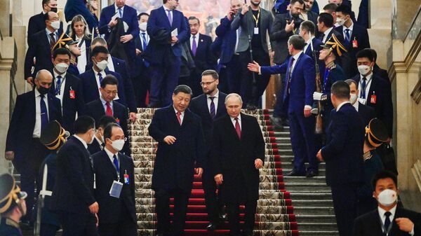 俄羅斯總統普京與中國國家主席習近平會晤 - 俄羅斯衛星通訊社
