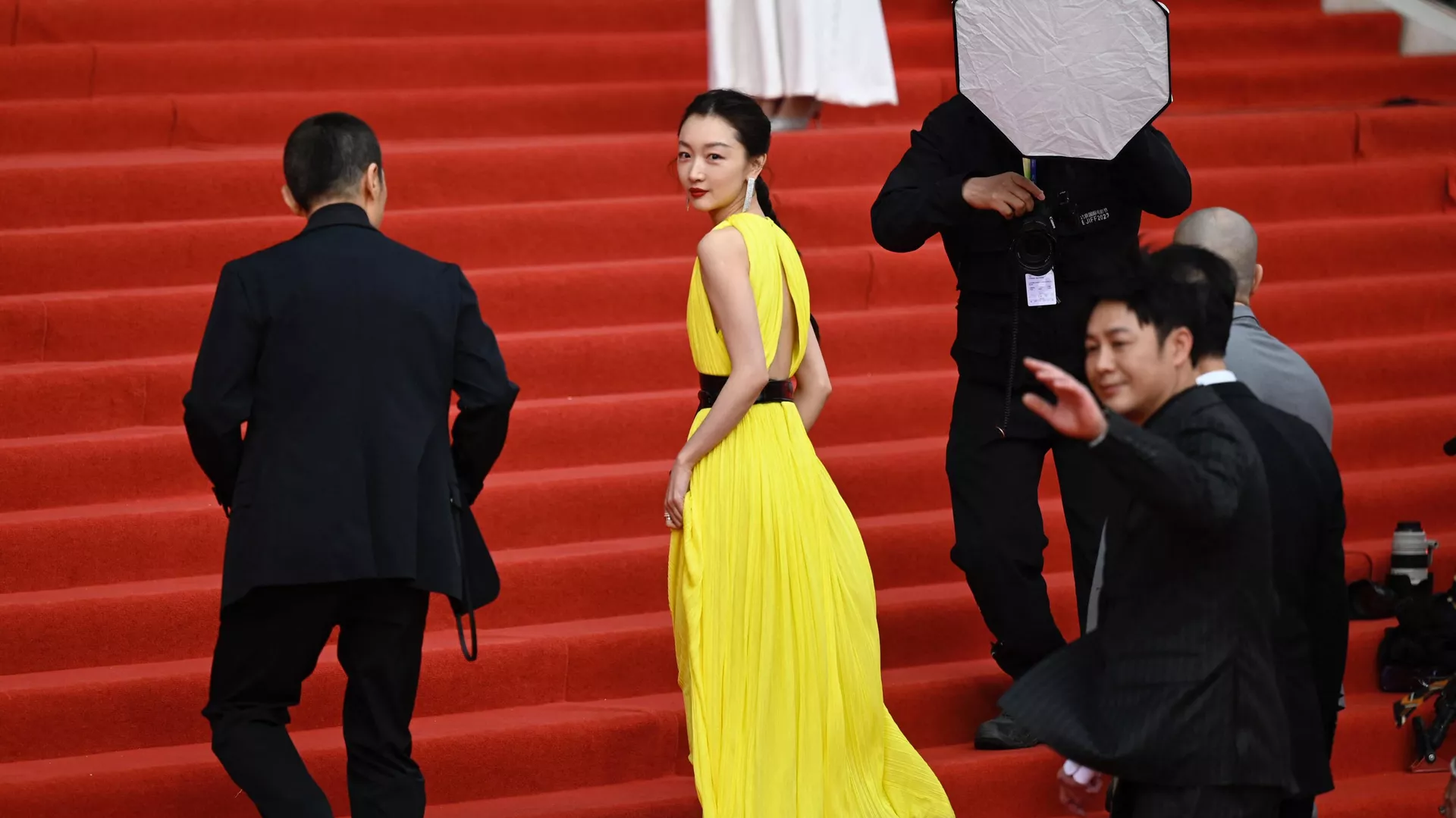 中國女演員周冬雨參加北京國際電影節開幕紅毯儀式