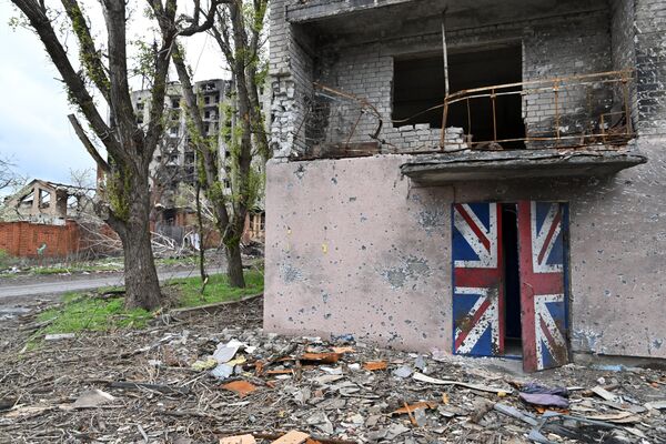 阿尔乔莫夫斯克内被损毁的房屋。 - 俄罗斯卫星通讯社