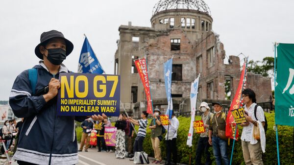G7峰会的抗议者 - 俄罗斯卫星通讯社