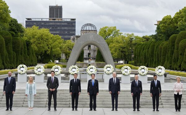 出席日本广岛G7峰会的各国领导人。 - 俄罗斯卫星通讯社