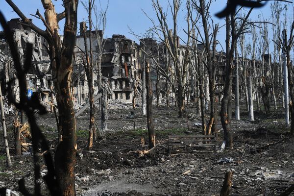 阿尔乔莫夫斯克市被毁的房子。 - 俄罗斯卫星通讯社