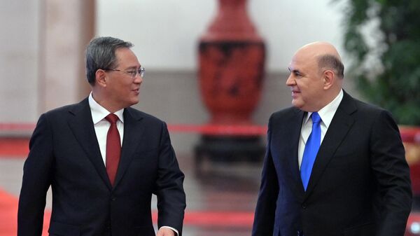 俄联邦政府总理米哈伊尔·米舒斯京与中国国务院总理李强在北京人民大会堂举行会晤 - 俄罗斯卫星通讯社