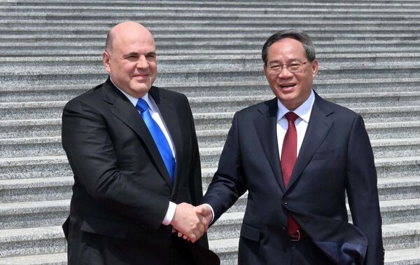 俄联邦政府总理米哈伊尔·米舒斯京与中国国务院总理李强在人民大会堂举行会晤 - 俄罗斯卫星通讯社