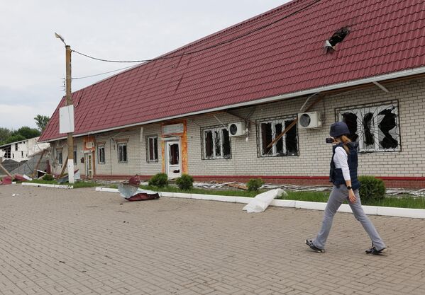 遭乌克兰侦察破坏小组损毁的别尔哥罗德州建筑 - 俄罗斯卫星通讯社