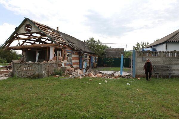 遭烏克蘭偵察破壞小組損毀的別爾哥羅德州民房 - 俄羅斯衛星通訊社