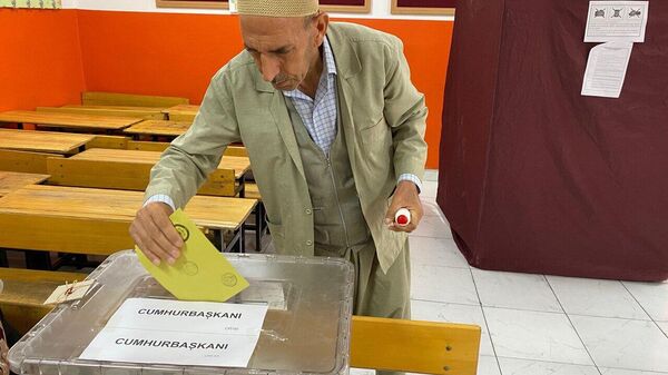 土耳其东部，一位选民正在投票 - 俄罗斯卫星通讯社