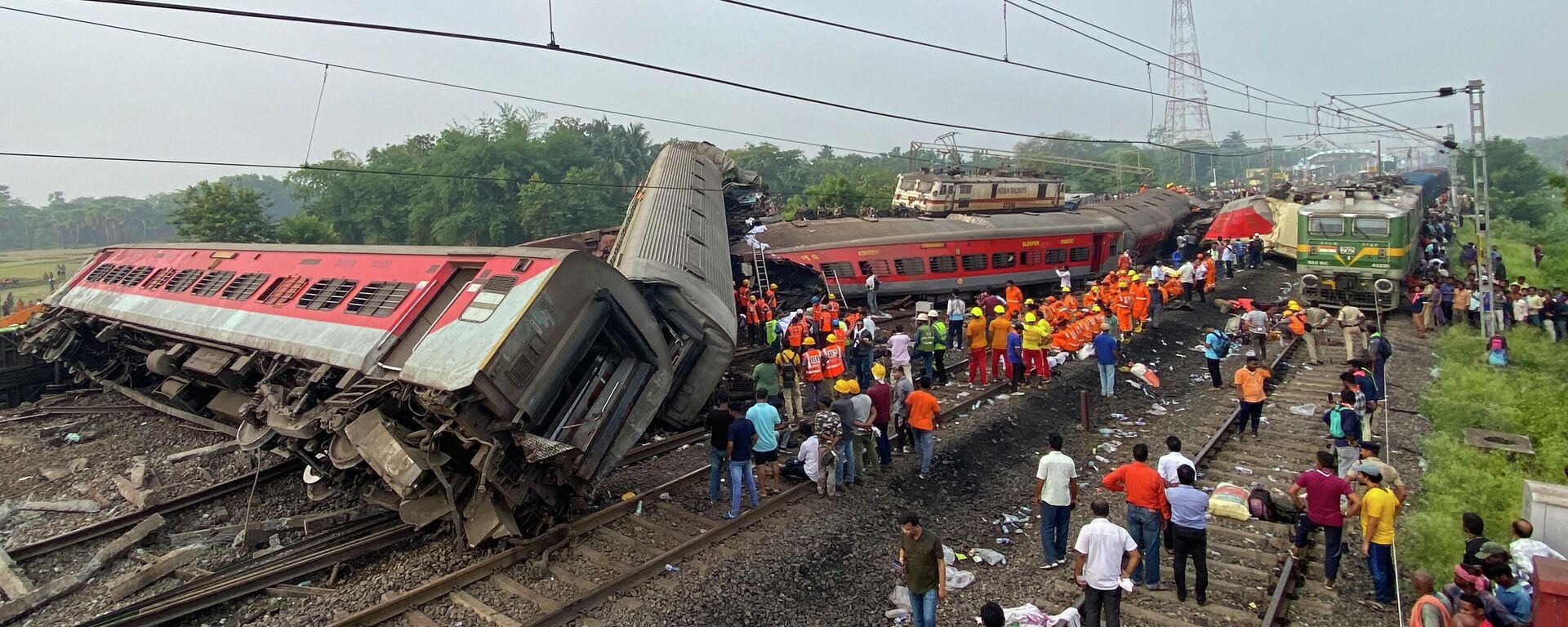 印度发生列车脱轨相撞事故的火车站已恢复通行 - 俄罗斯卫星通讯社, 1920, 05.06.2023