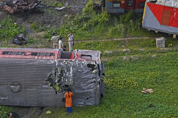 印度列车相撞事故现场。 - 俄罗斯卫星通讯社
