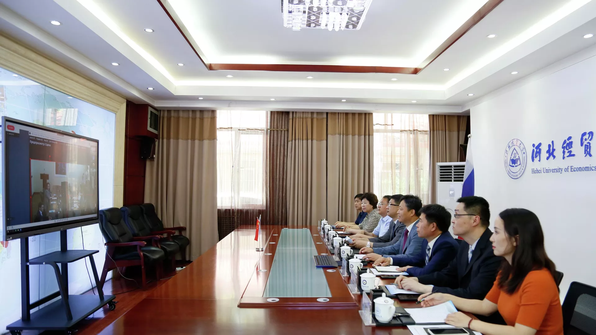 俄羅斯聯邦政府財政金融大學與河北經貿大學6月6日以視頻連線方式簽署了校際合作協議 - 俄羅斯衛星通訊社, 1920, 06.06.2023