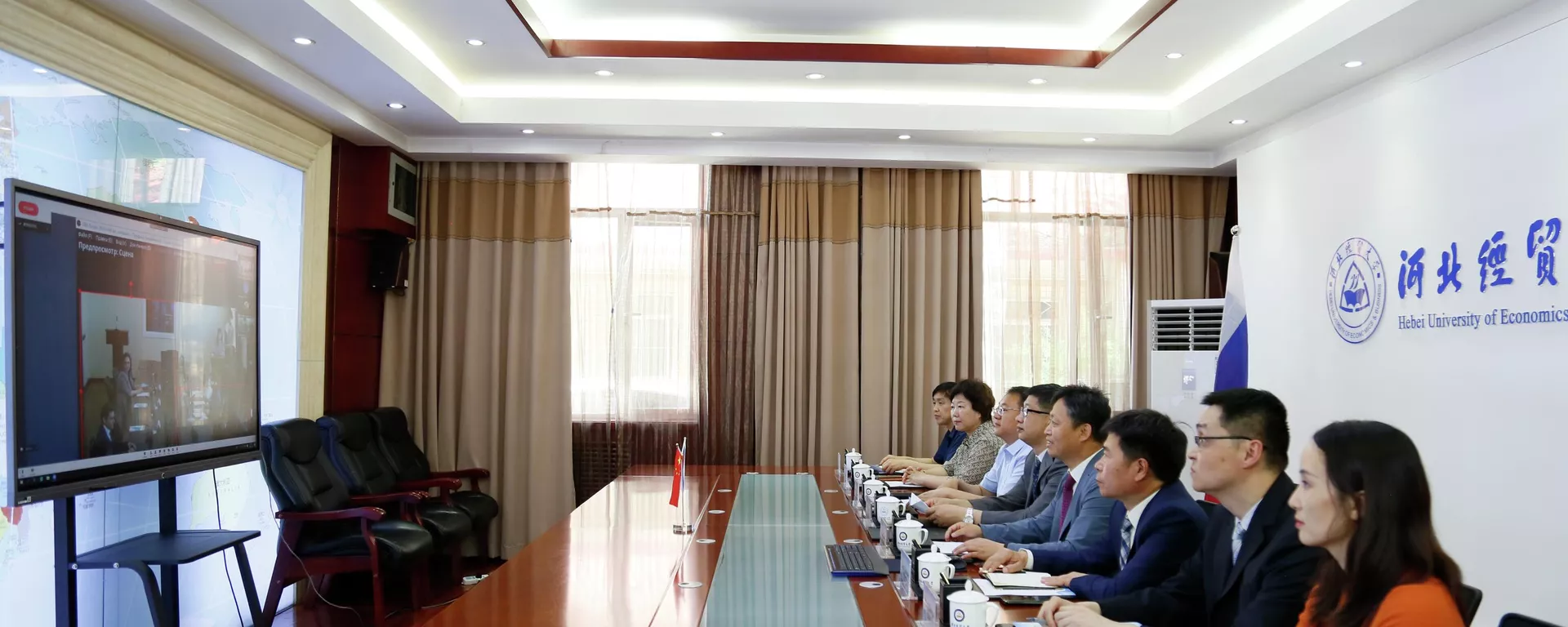 俄羅斯聯邦政府財政金融大學與河北經貿大學6月6日以視頻連線方式簽署了校際合作協議 - 俄羅斯衛星通訊社, 1920, 06.06.2023