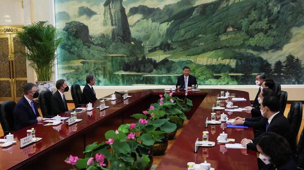 Председатель КНР Си Цзиньпин проводит встречу с госсекретарем США Энтони Блинкеном - 俄罗斯卫星通讯社