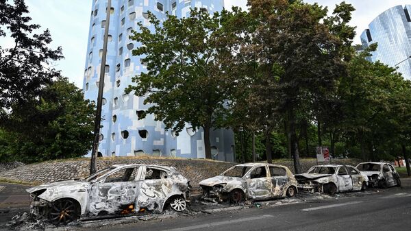 法國昨晚騷亂期間約80輛汽車被燒毀 - 俄羅斯衛星通訊社