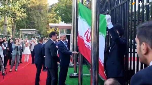 上合组织举行升旗仪式迎接伊朗加入 - 俄罗斯卫星通讯社