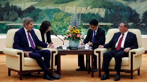 中国国务院总理李强会见美国总统气候问题特使克里 - 俄罗斯卫星通讯社