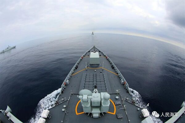 Корабли ВМФ РФ и Китая на совместных учениях России и Китая в Японском море - 俄羅斯衛星通訊社