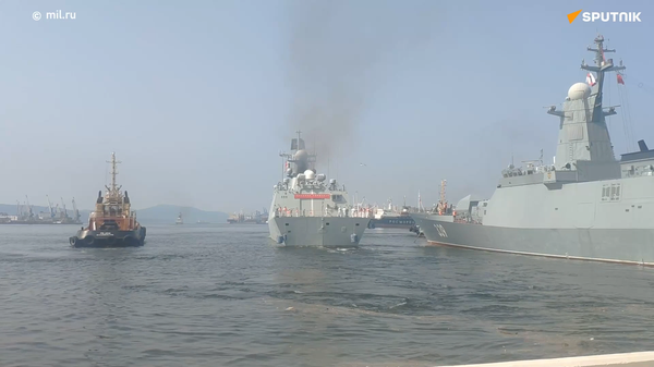 俄中海軍艦艇在太平洋開始第三次海上聯合巡航 - 俄羅斯衛星通訊社