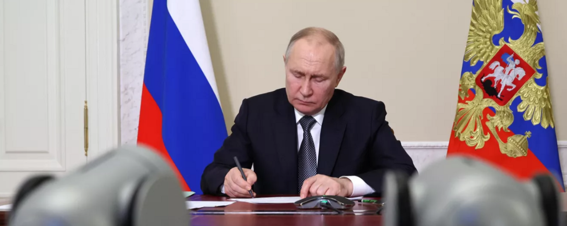 普京总统：俄罗斯正在推进本国各项计划且没有任何削减 - 俄罗斯卫星通讯社, 1920, 09.09.2023