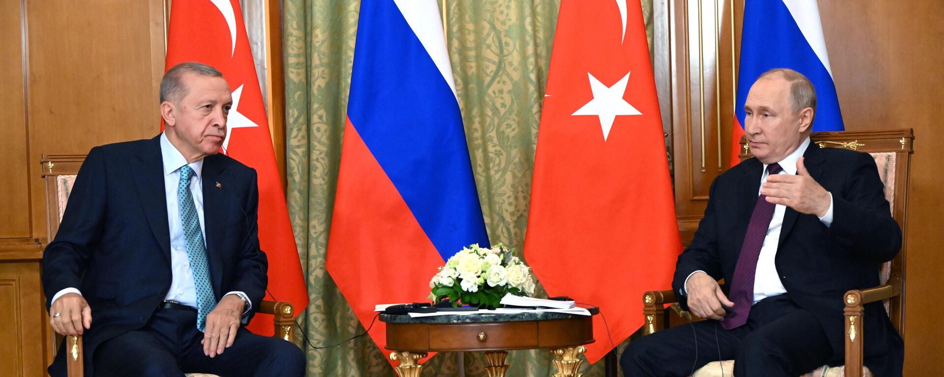 俄罗斯总统普京和土耳其总统埃尔多安开始在索契举行大范围谈判 - 俄罗斯卫星通讯社, 1920, 05.09.2023