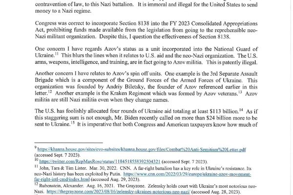 Американский конгрессмен запросил у Пентагона информацию о возможном финансировании нацистов из Азова - 俄羅斯衛星通訊社