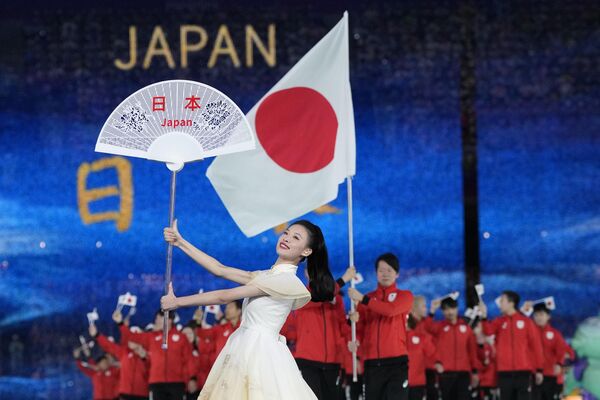 在中國杭州第19屆亞運會開幕式上的日本代表團。 - 俄羅斯衛星通訊社