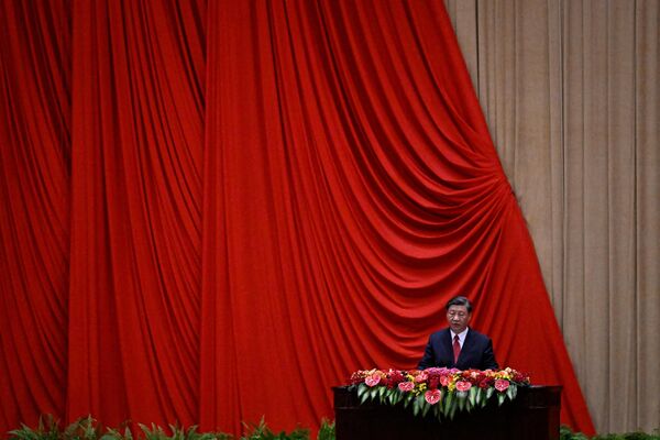 9月28日，中國國家主席習近平在國慶節前夕在人民大會堂舉行的招待晚宴上發表講話。 - 俄羅斯衛星通訊社