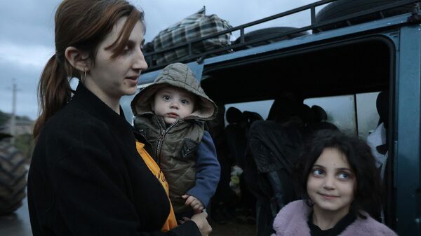 亚美尼亚科尔尼佐尔村人道主义中心的纳卡难民 - 俄罗斯卫星通讯社