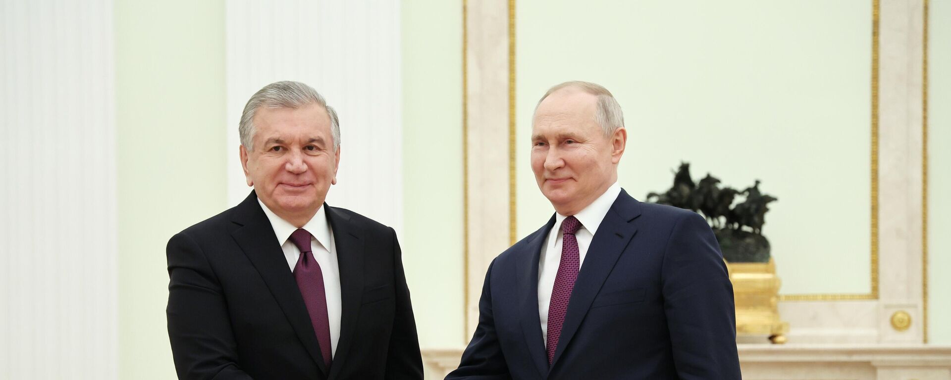 普京与乌兹别克斯坦总统正在克里姆林宫举行会谈 - 俄罗斯卫星通讯社, 1920, 06.10.2023