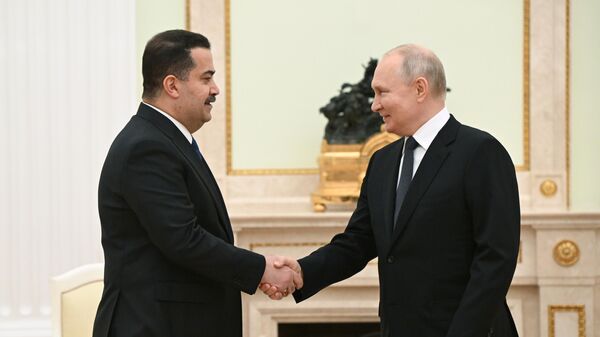 俄羅斯總統弗拉基米爾·普京與伊拉克總理蘇達尼 - 俄羅斯衛星通訊社