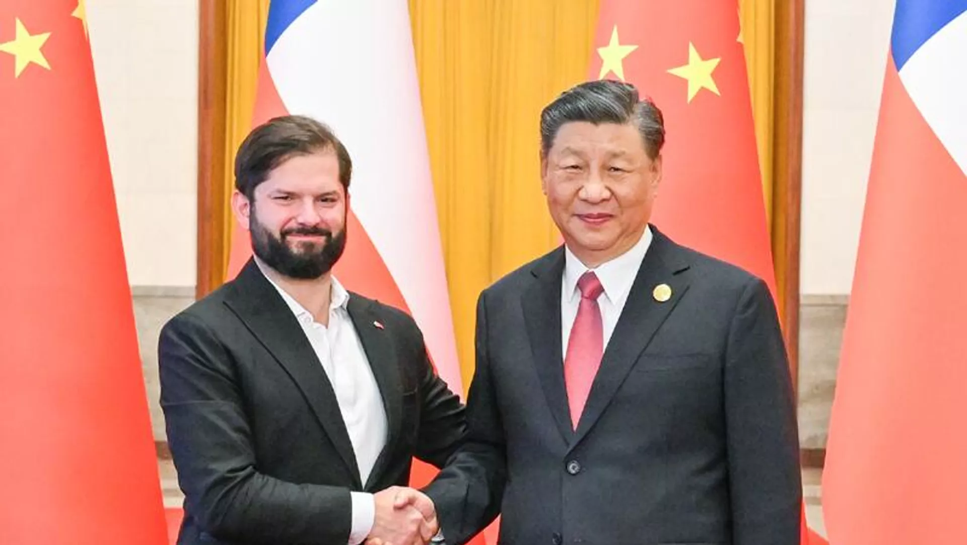 中國國家主席習近平與智利總統博里奇會談 中國國家主席習近平與智利總統博里奇會談 - 俄羅斯衛星通訊社, 1920, 17.10.2023