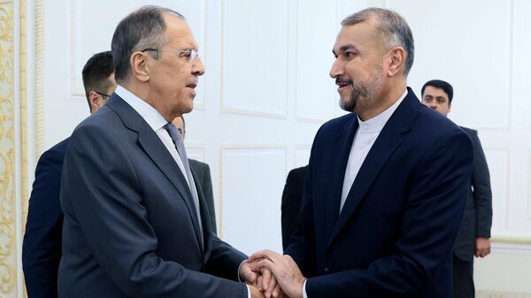 俄罗斯外长谢尔盖•拉夫罗夫与伊朗外长阿卜杜拉希扬 - 俄罗斯卫星通讯社