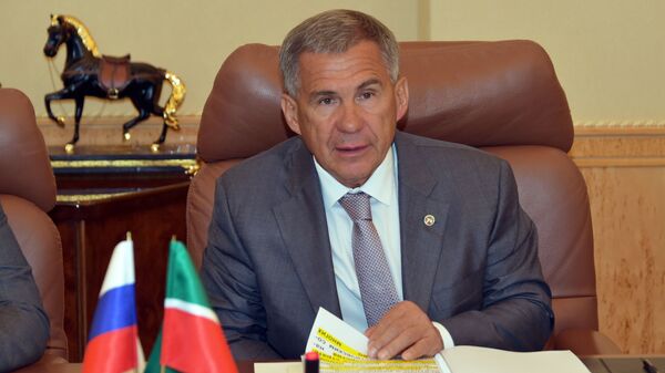韃靼斯坦共和國首腦明尼哈諾夫 - 俄羅斯衛星通訊社