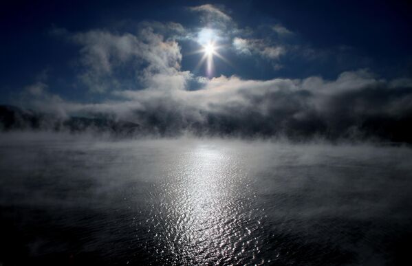 克拉斯诺亚尔斯克边疆区霜冻天下的叶尼塞河。 - 俄罗斯卫星通讯社