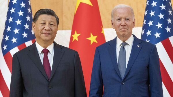 中國國家主席習近平與美國總統喬·拜登 - 俄羅斯衛星通訊社