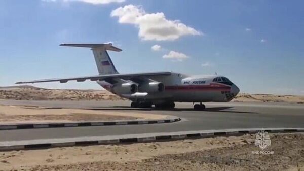 俄緊急情況部的伊爾-76運輸機已向加沙地帶民眾運送新一批人道主義援助物資 - 俄羅斯衛星通訊社