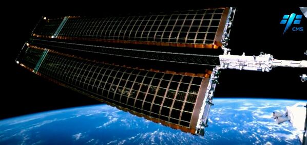 天宮空間站問天實驗艙上的柔性太陽能電池陣列。 - 俄羅斯衛星通訊社