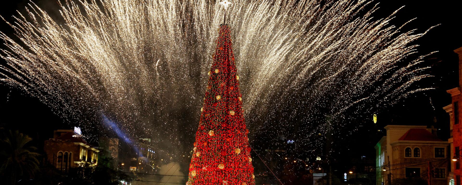 黎巴嫩北部比布鲁斯镇的圣诞树点灯仪式 - 俄罗斯卫星通讯社, 1920, 14.12.2023