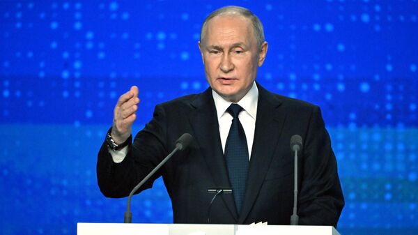 普京在统俄党代表大会上 - 俄罗斯卫星通讯社