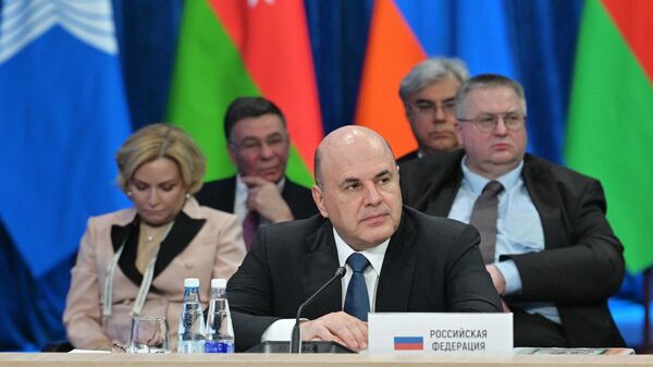 俄罗斯联邦政府总理米哈伊尔·米舒斯京出席独联体政府首脑理事会会议 - 俄罗斯卫星通讯社