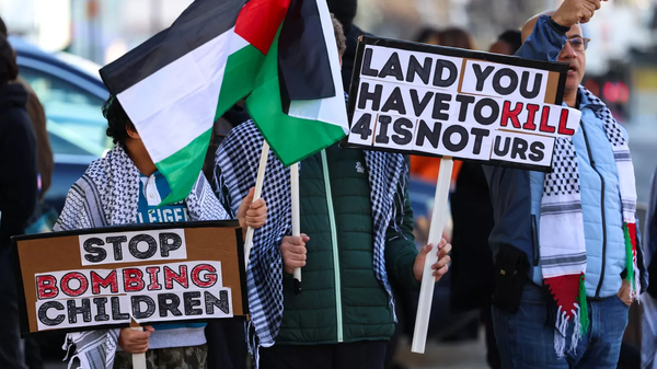 美媒：数百名活动人士在圣诞节当天在纽约举行亲巴勒斯坦示威活动 - 俄罗斯卫星通讯社