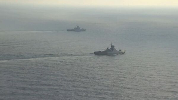 俄罗斯黑海舰队舰载直升机在黑海上空进行空中巡逻 - 俄罗斯卫星通讯社