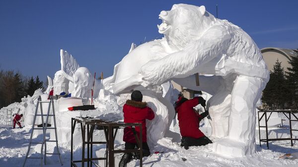 哈尔滨冰雪大世界的雪雕 - 俄罗斯卫星通讯社