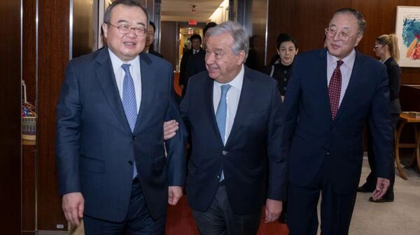 中联部部长会见联合国秘书长，就中国同联合国合作等交换看法 - 俄罗斯卫星通讯社